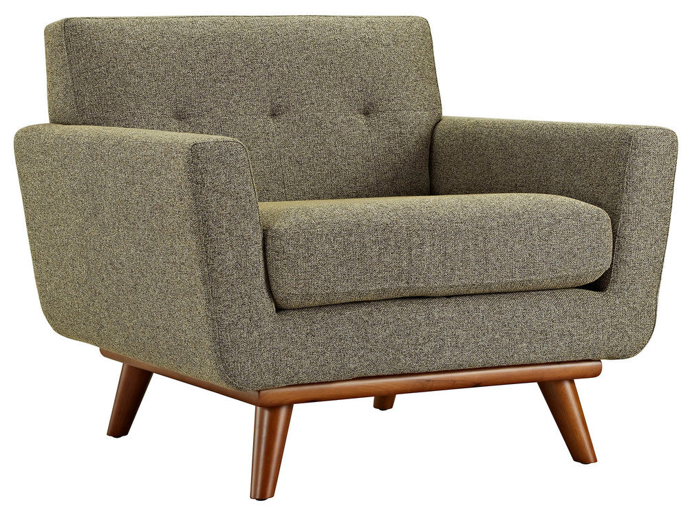 Modern Oatmeal Engage 2 Piece Armchair and Ottoman