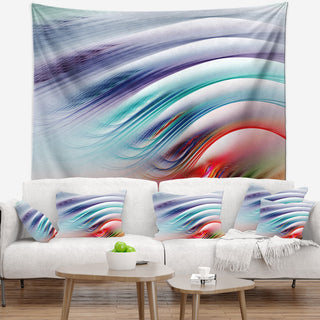 Water Ripples Rainbow Waves Abstract Wall Tapestry, 92"x78"