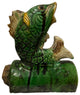 Consigned Early 20th Century Antique Chinese Glazed Ceramic Koi Fish Roof Tile
