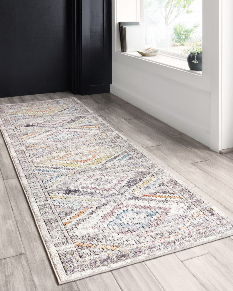 Dante Area Rug by Loloi II, Ivory/Multi, 5'3"x7'2"