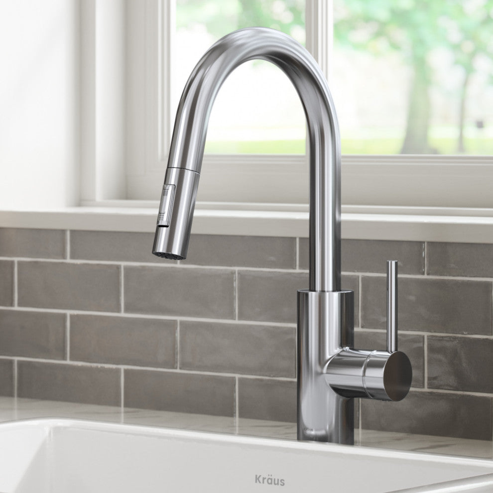 Oletto Pull-Down 1-Hole Kitchen Faucet, Chrome, Model Kpf-2620ch