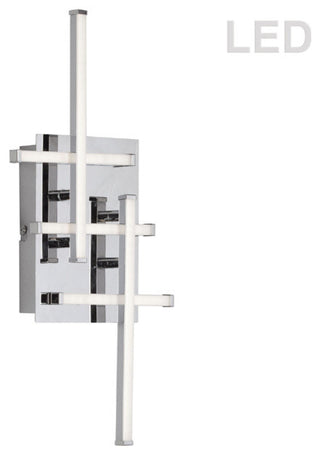 5 Light LED Wall Sconce, Polished Chrome
