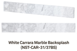 31-inch Bathroom Vanity Backsplash in Carrara White Marble