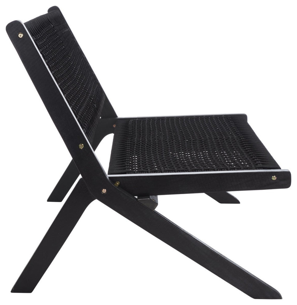 Safavieh Kobina Outdoor Bench Black/Black Rope