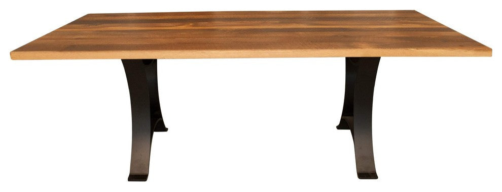 Boone Dining Table, Reclaimed Barnwood, Provincial, 48x78, 2 Breadboard Exts