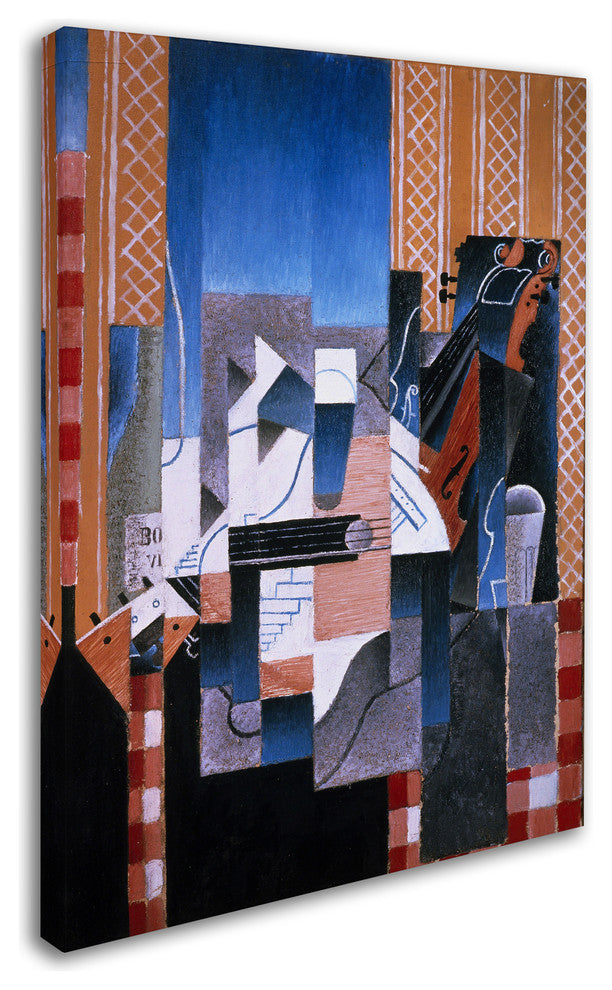 Juan Gris ''Still Life with Violin and Guitar'' Canvas Art, 47x35