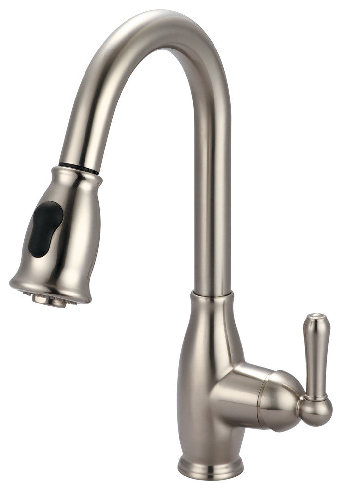 Accent Single Handle Pull-Down Kitchen Faucet, Pvd Brushed Nickel