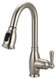 Accent Single Handle Pull-Down Kitchen Faucet, Pvd Brushed Nickel