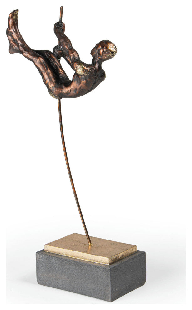 Flying Vaulter Polystone Sculpture, Pole Vaulter 1