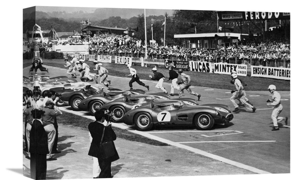 "Drivers At The Start Of A Race, England 1958" Artwork, 18"x12"