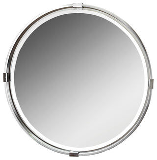 Uttermost Tazlina Brushed Nickel Round Mirror
