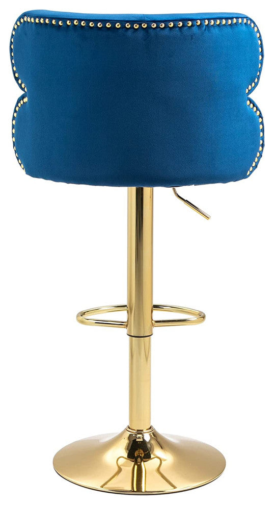 Modern Swivel High Counter Height Stools , Navy