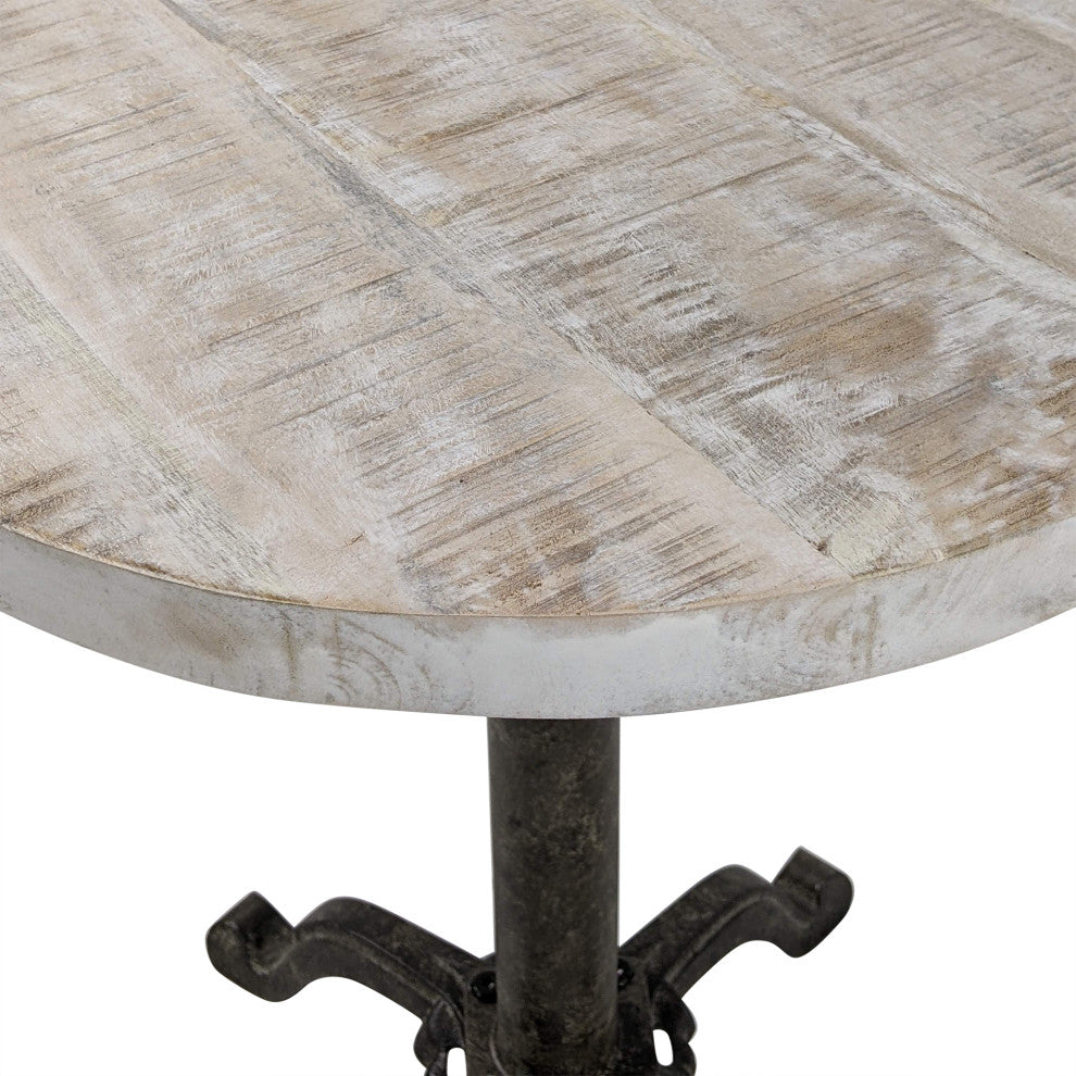 Colton Adj Vintage Table, Natural Drftwd/Aged Iron