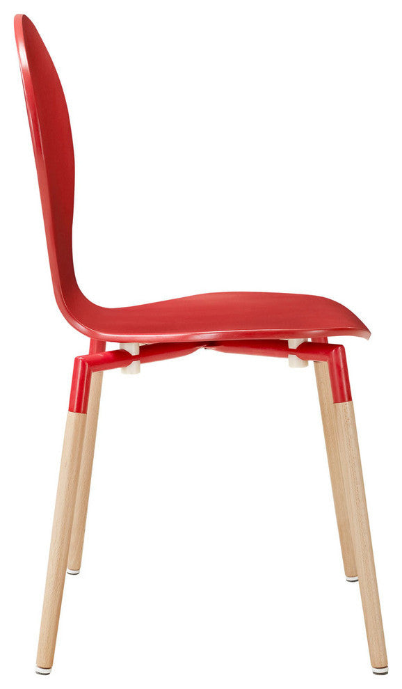 Path Dining Wood Side Chair, Red