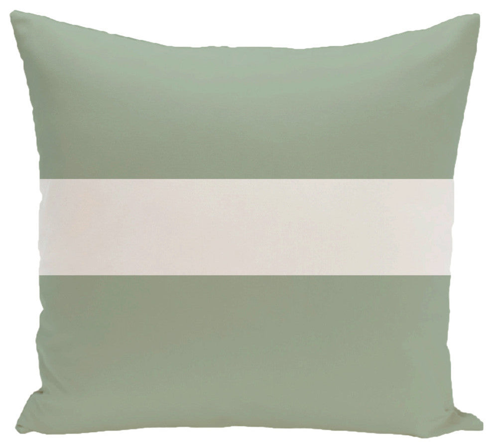 Narrow The Gap Stripe Print Pillow, Pale Celery, 26"x26"