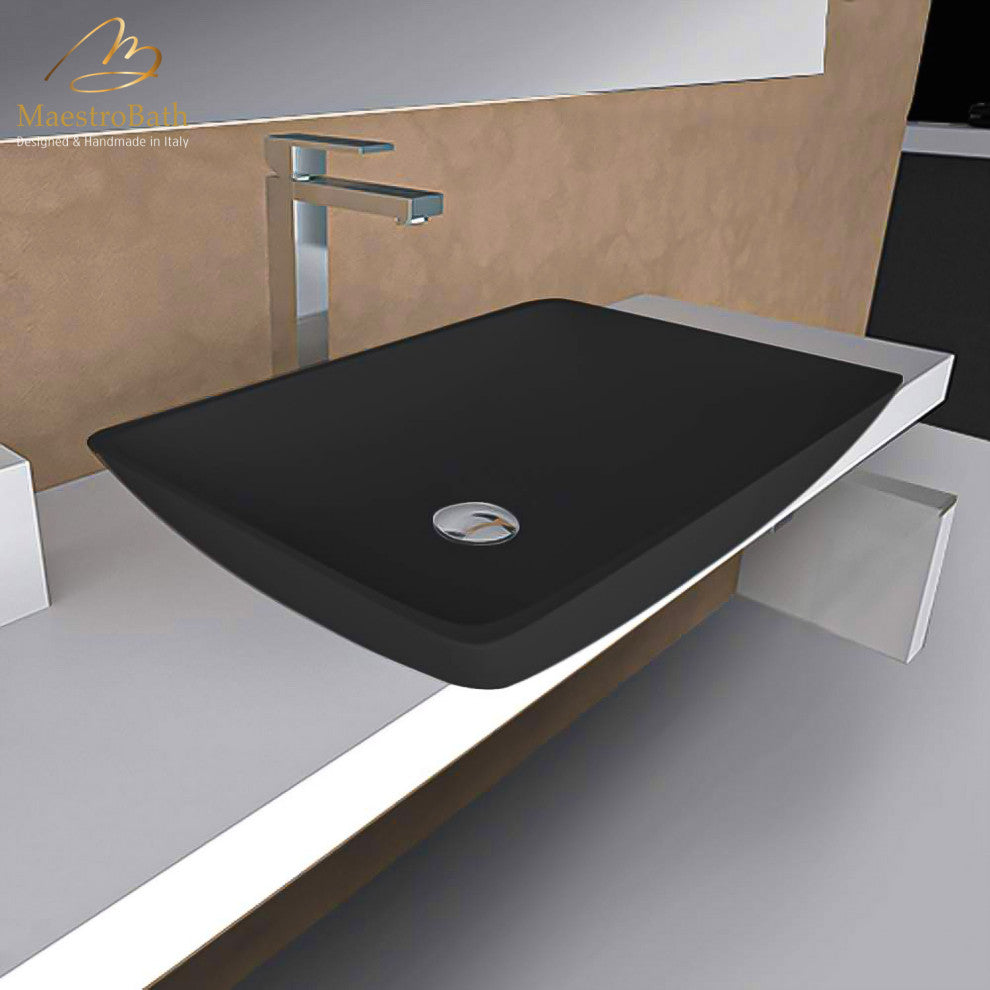 Harlex Contemporary Bathroom Sink, Black