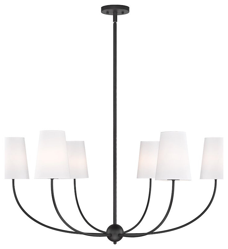 Z-LITE 6-Light Chandelier, Matte Black