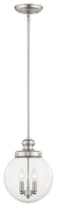 Livex 50904-91 2-Light Brushed Nickel Pendant, Brushed Nickel