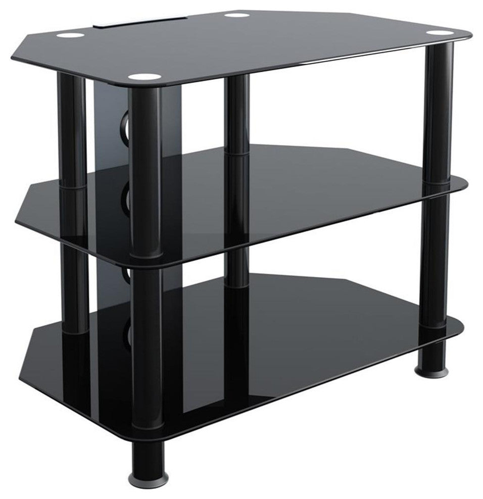 AVF Steel TV Stand with Cable Management for up to 32" TVs in Black