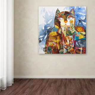 Oxana Ziaka 'Collage Cat' Canvas Art, 35" x 35"