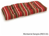 42"x19" U-Shaped Tufted Settee/Bench Cushion, Montserrat Sangria