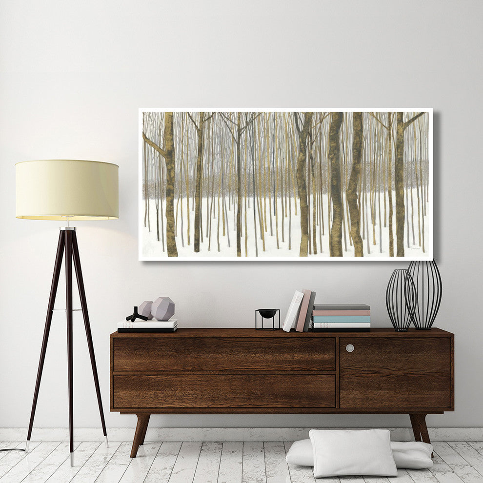 "Woods in Winter Gold" Digital Paper Print by Kathrine Lovell, 74"x38"