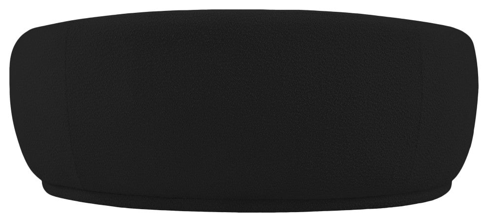 Hyde Boucle Fabric Upholstered, Black, Loveseat