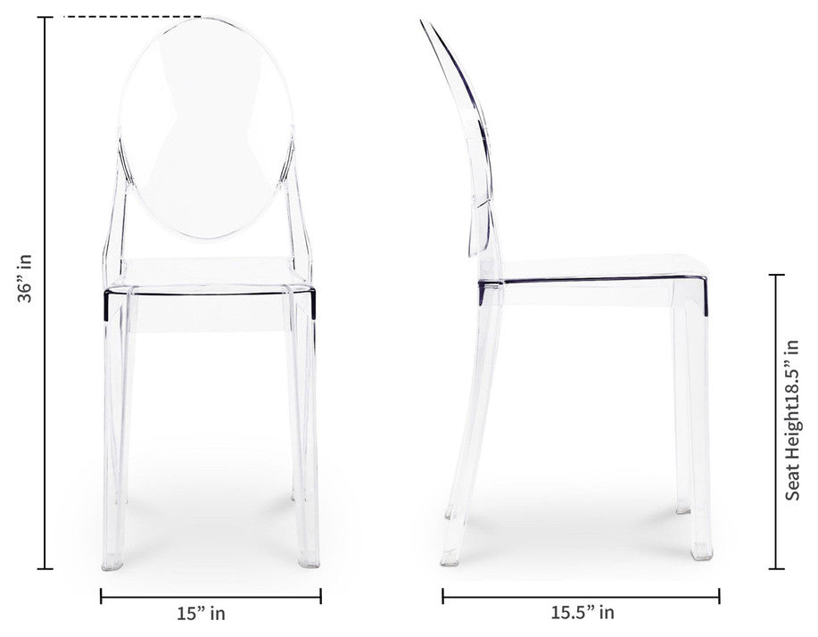 Clear Transparent Acrylic Dining Chair