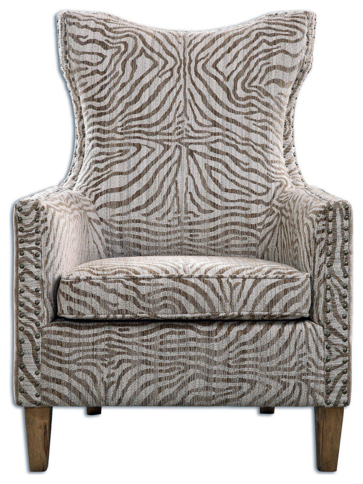 Uttermost 23208 Kiango 43" x 31" Arm Chair - Stripes