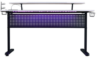 ACME Vildre Gaming Table WithUSB Port, Black and White Finish