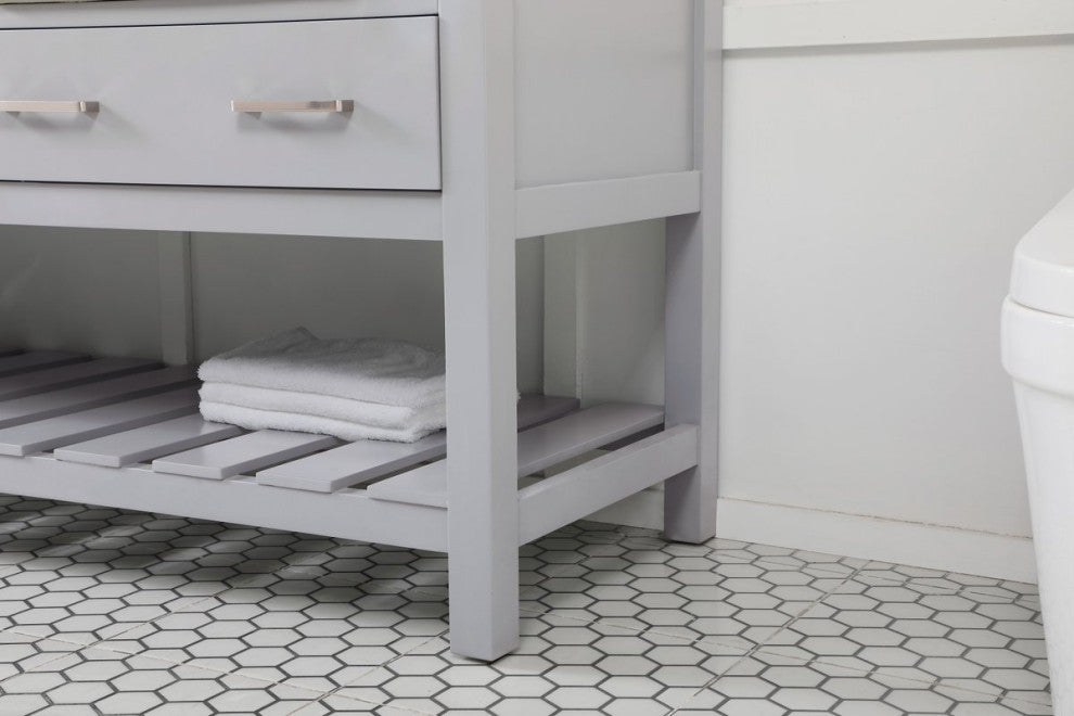 Home Living 22" Farmhouse Grey-Light Bathroom Vanity