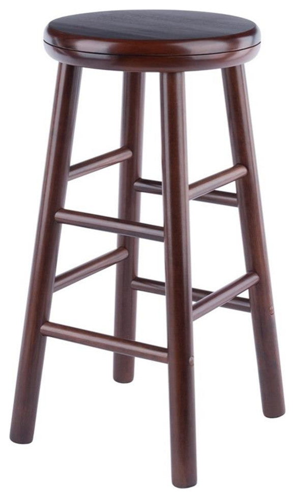 Shelby 2-Pc Swivel Seat Counter Stool Set, Walnut