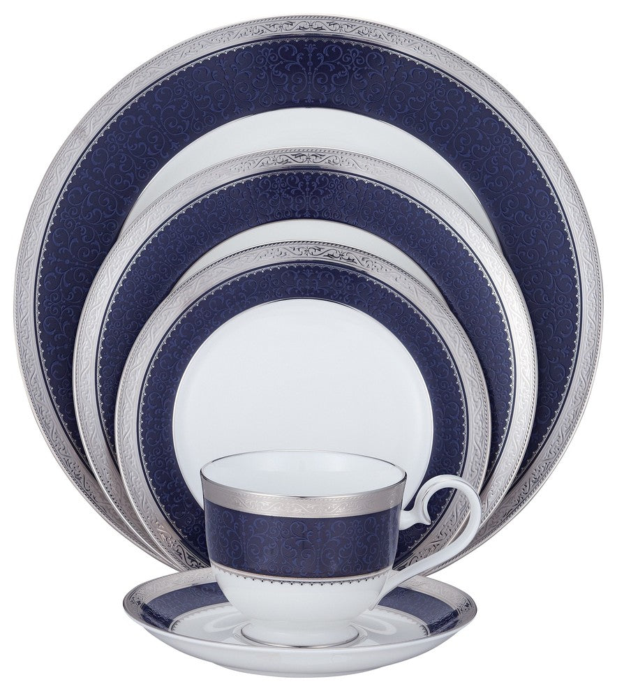 Noritake Odessa Cobalt Platinum, 5-Piece China Set