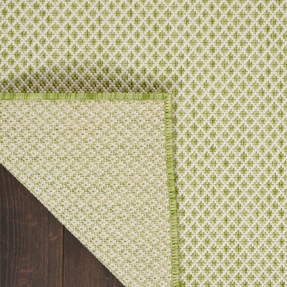 Nourison Courtyard 7' x 10' Ivory Green Modern Area Rug