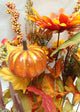 Faux Mixed Pumpkins, Sunflower, Acone, Leaves Filler Fall Bush Decoration