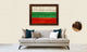 Bulgaria Country Textured Flag Print With Brown Gold Frame, 15"X21"