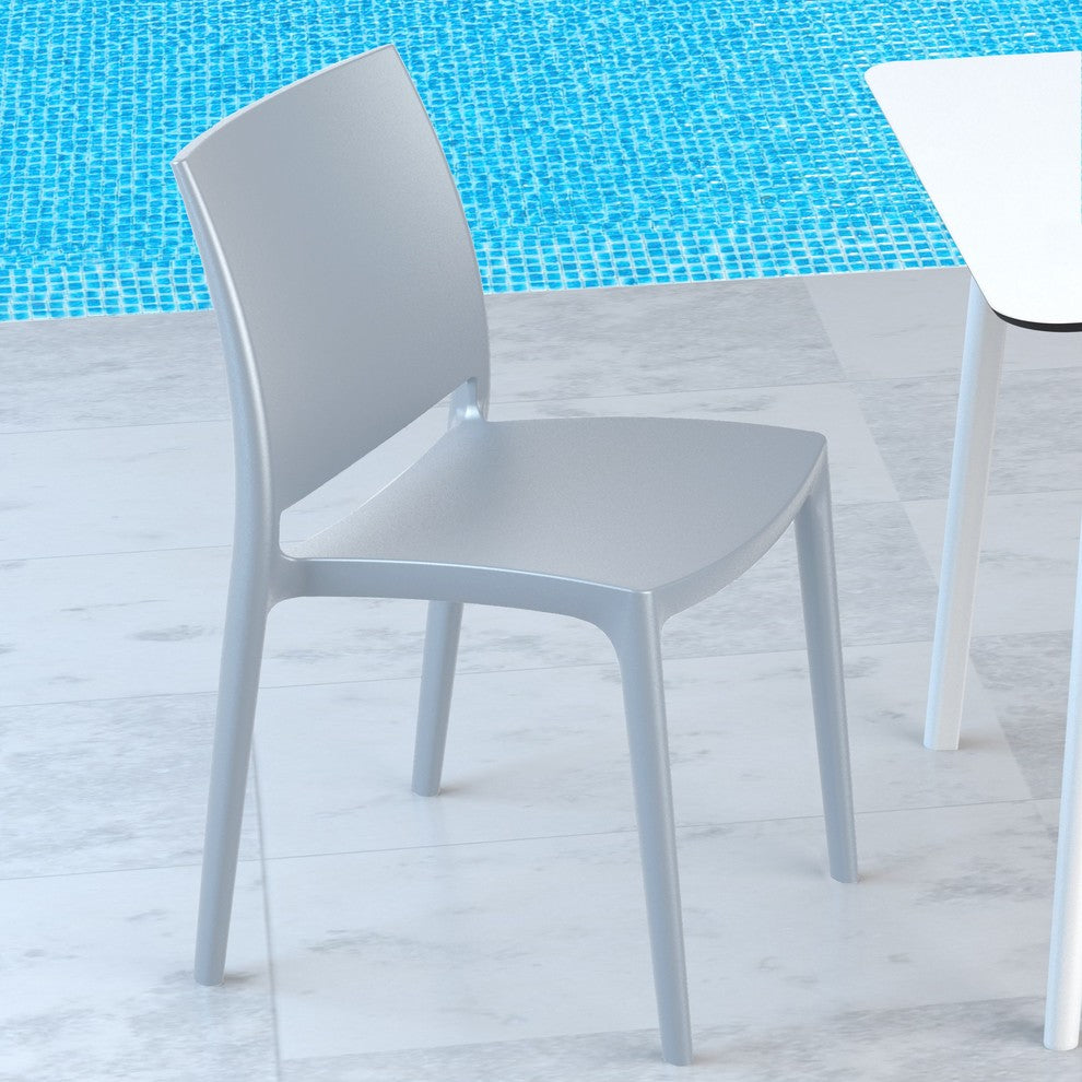 Compamia Maya Dining Chairs, Set of 2, Silver