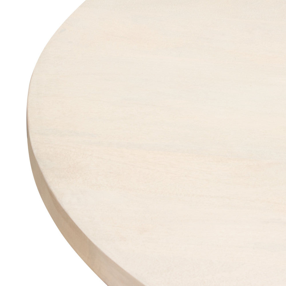 Solano 51" Round Dining Table, Natural Gray
