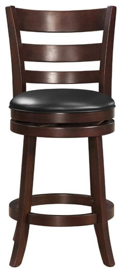 Homelegance Edmond Ladder Back Counter Height Chair, Dark Cherry