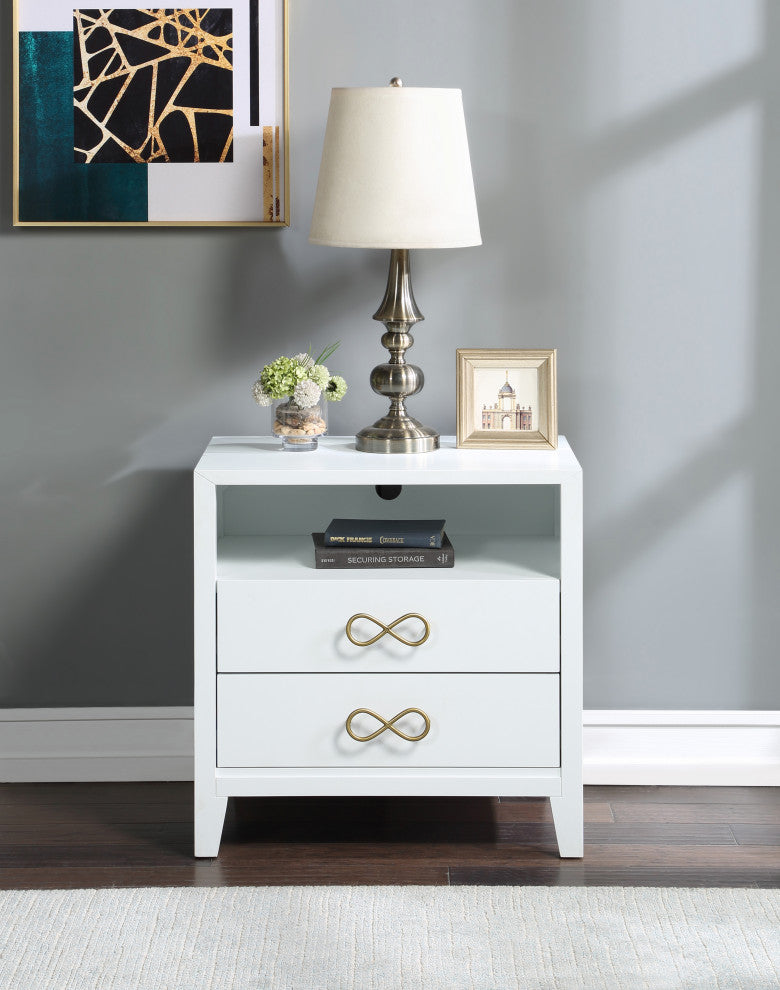 Bowtie Night Stand, White