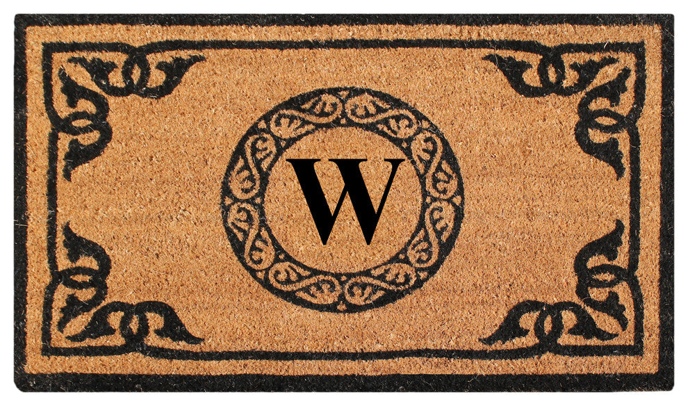 A1HC First Impression Geneva Monogrammed Entry Doormat 24"x39", W