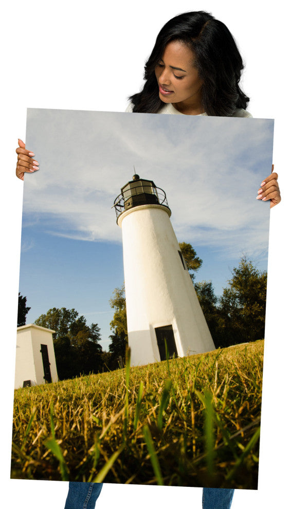 Turkey Point Lighthouse Landscape Photo Unframed Wall Art Print, 24" X 36"