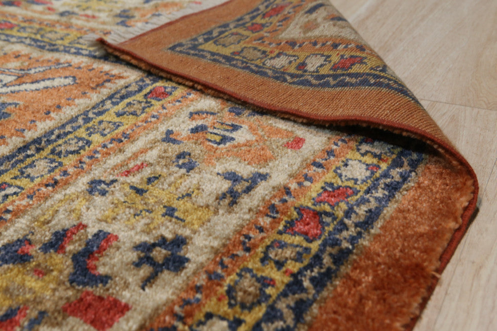 Brown Traditional All Over Oushak Area Rug
