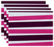Decorative Holiday Placemat, Set of 4, Stripe, Purple