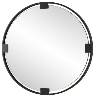 Uttermost Cornelia Black Round Mirror