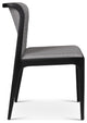 Modern Brazilian Eloa Side Chair Essence Gray Seat Ebano Frame