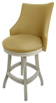 Swivel Wood Counter Bar Stool 26", Bellissima, Tan - Antique White