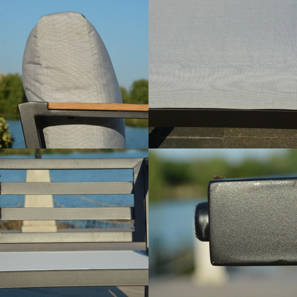 Trouvaille  Patio Loveseat Armchair with Cushion
