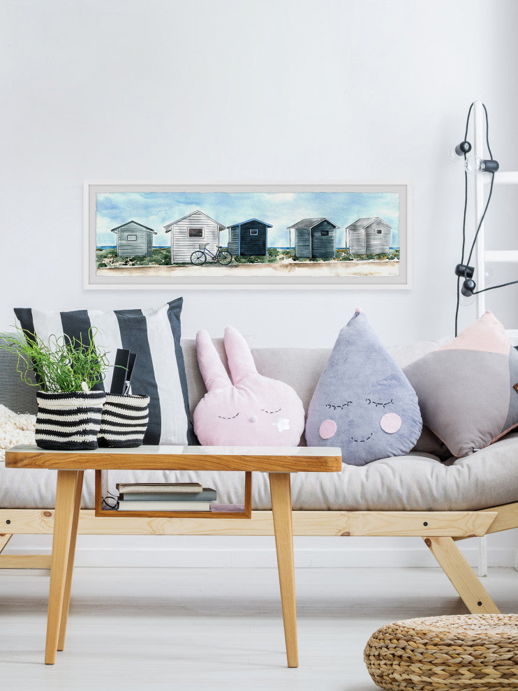 "Find Me by the Sea" Framed Painting Print, 45x15