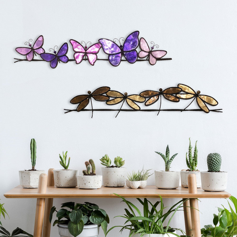 Dragonflies On A Wire Brown